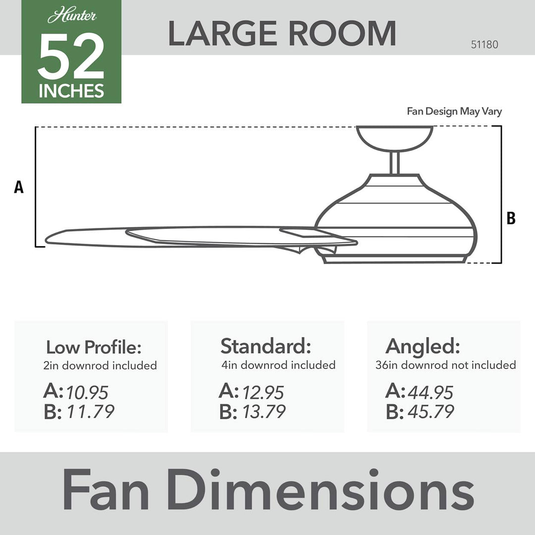 Hunter Kennicott Outdoor 52 inch 51180 Outdoor Ceiling Fans Hunter   