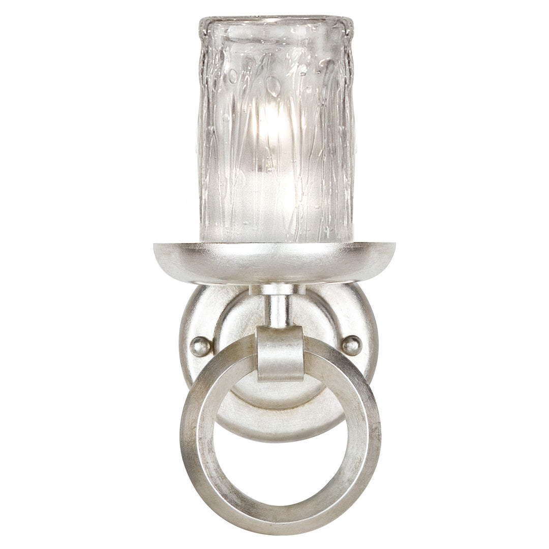 Fine Art Handcrafted Lighting Liaison 12"H Sconce in Standard Silver Leaf (860950-2ST)