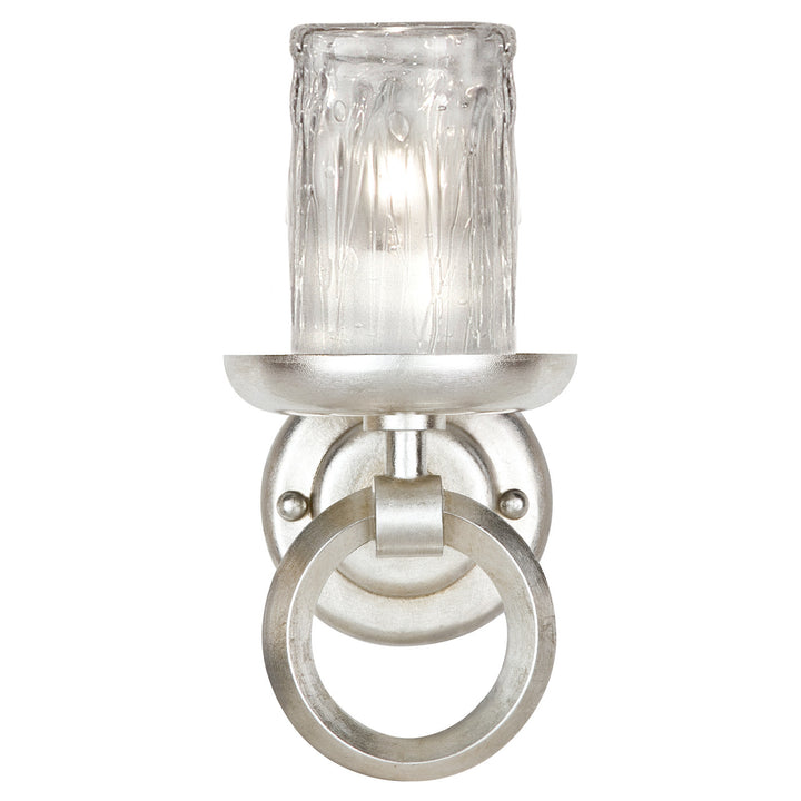 Fine Art Handcrafted Lighting Liaison 12"H Sconce in Standard Silver Leaf (860950-2ST)