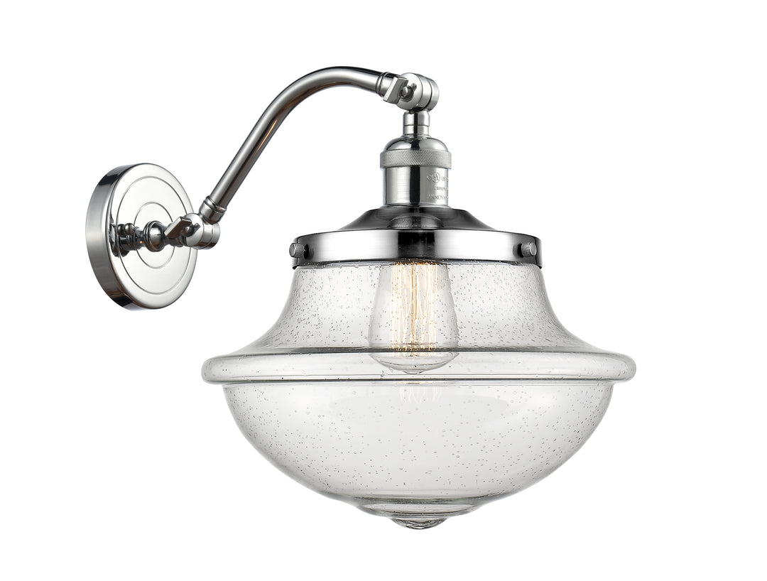 Innovations Lighting Oxford 8" Sconce - Polished Chrome Wall Sconces Innovations Lighting Seedy ; Glass Type: Seeded  