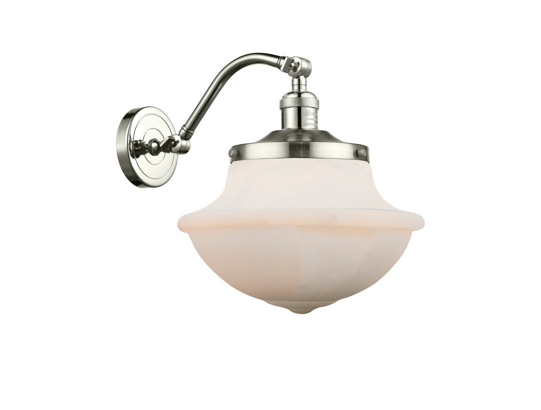 Innovations Lighting Oxford 8" Sconce - Polished Nickel Wall Sconces Innovations Lighting Matte White ; Glass Type: Frosted  