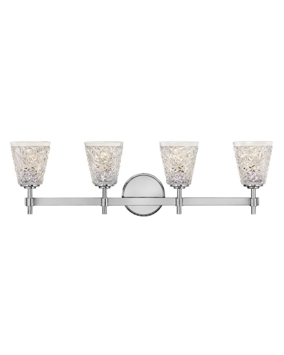 Hinkley Amabelle Bath Bar Vanity Lights Hinkley Chrome 6.75x32.5x9.5 