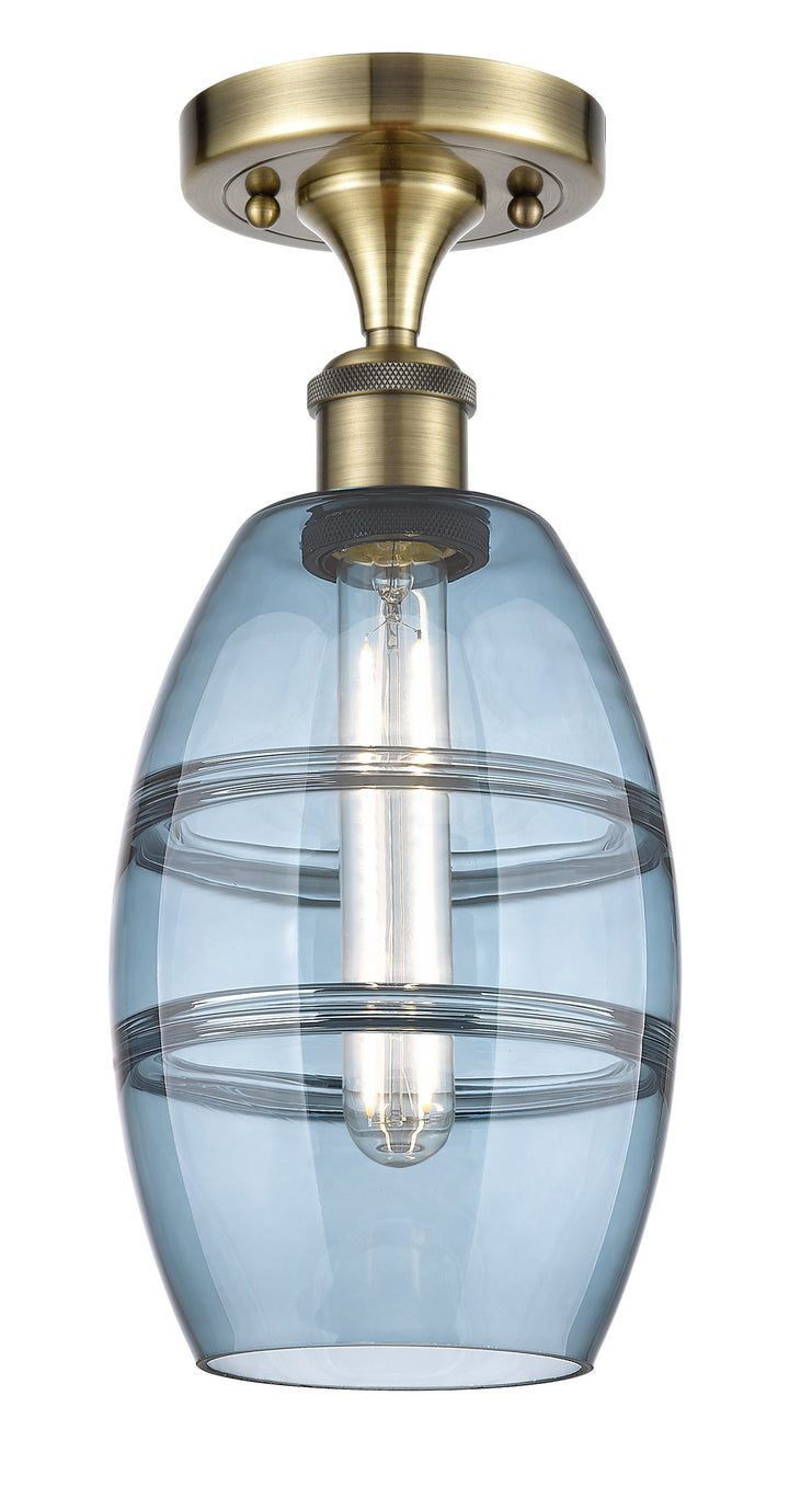 Innovations Lighting Vaz 6" Semi-Flush Mount - Antique Brass
