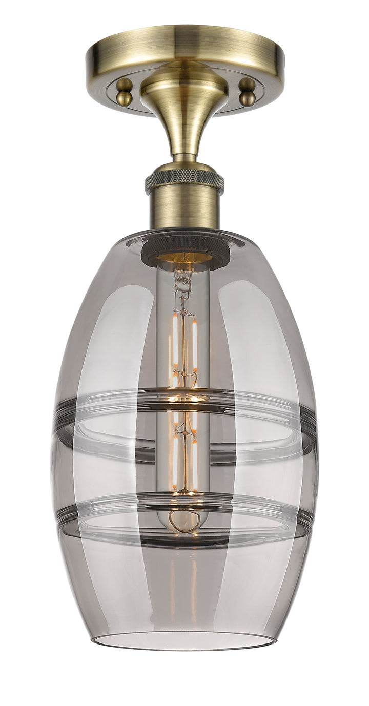 Innovations Lighting Vaz 6" Semi-Flush Mount - Antique Brass
