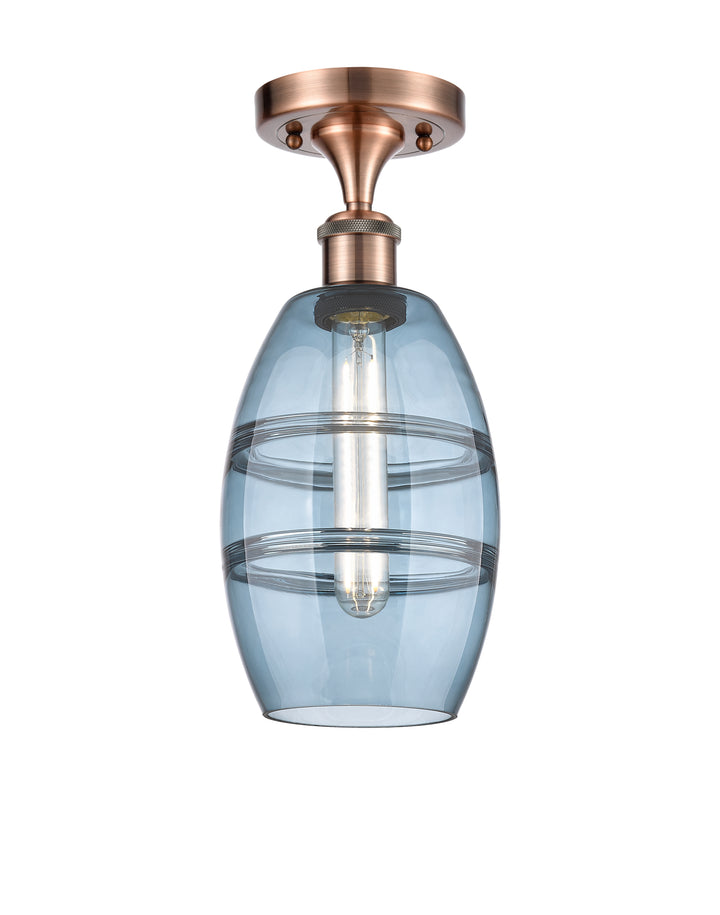 Innovations Lighting Vaz 6" Semi-Flush Mount - Antique Copper