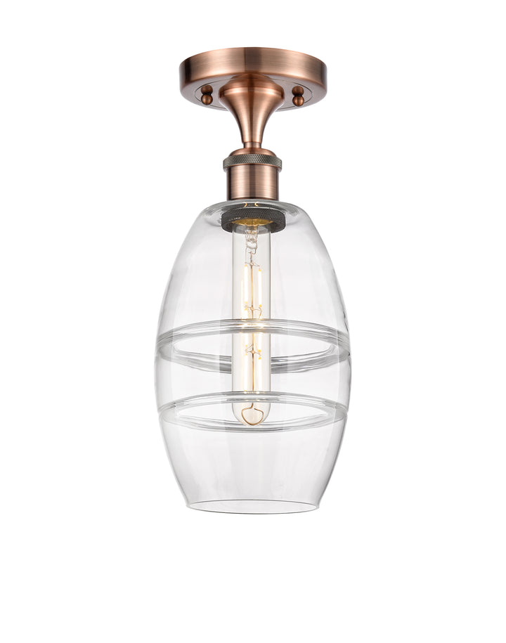 Innovations Lighting Vaz 6" Semi-Flush Mount - Antique Copper