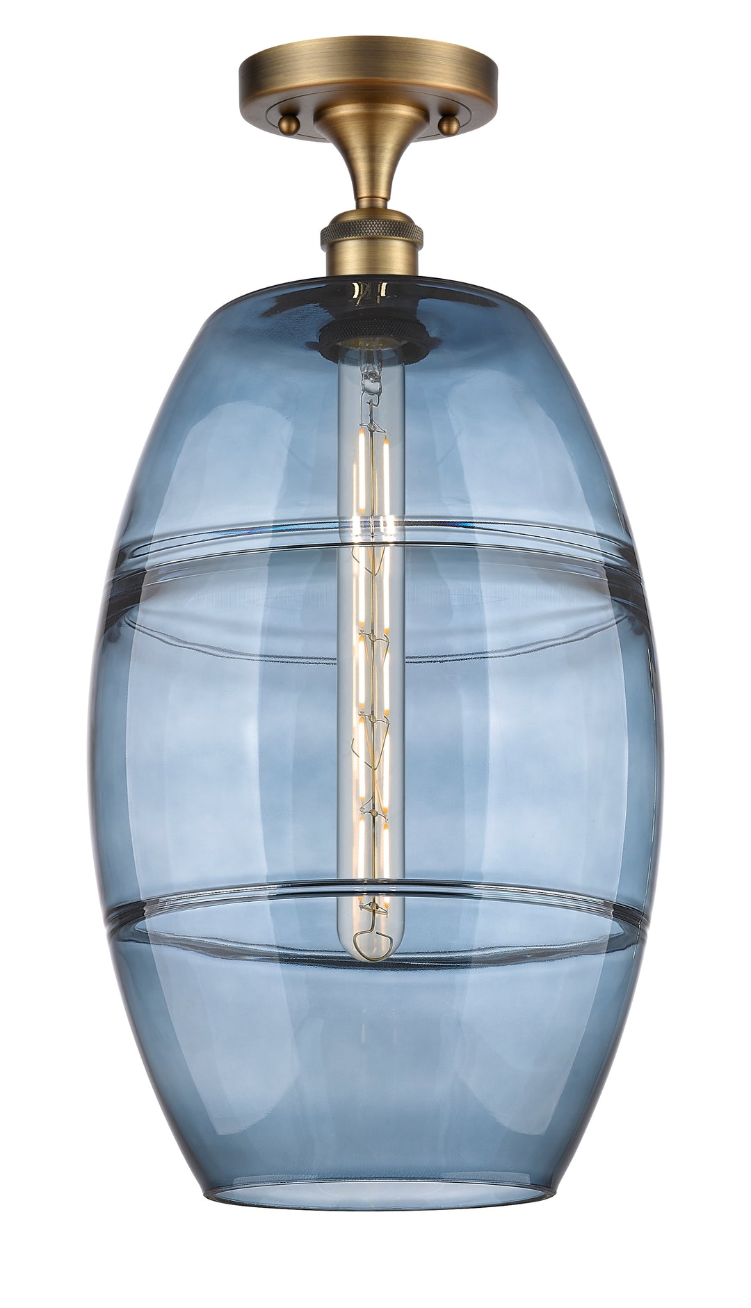 Innovations Lighting Vaz 10" Semi-Flush Mount - Brushed Brass