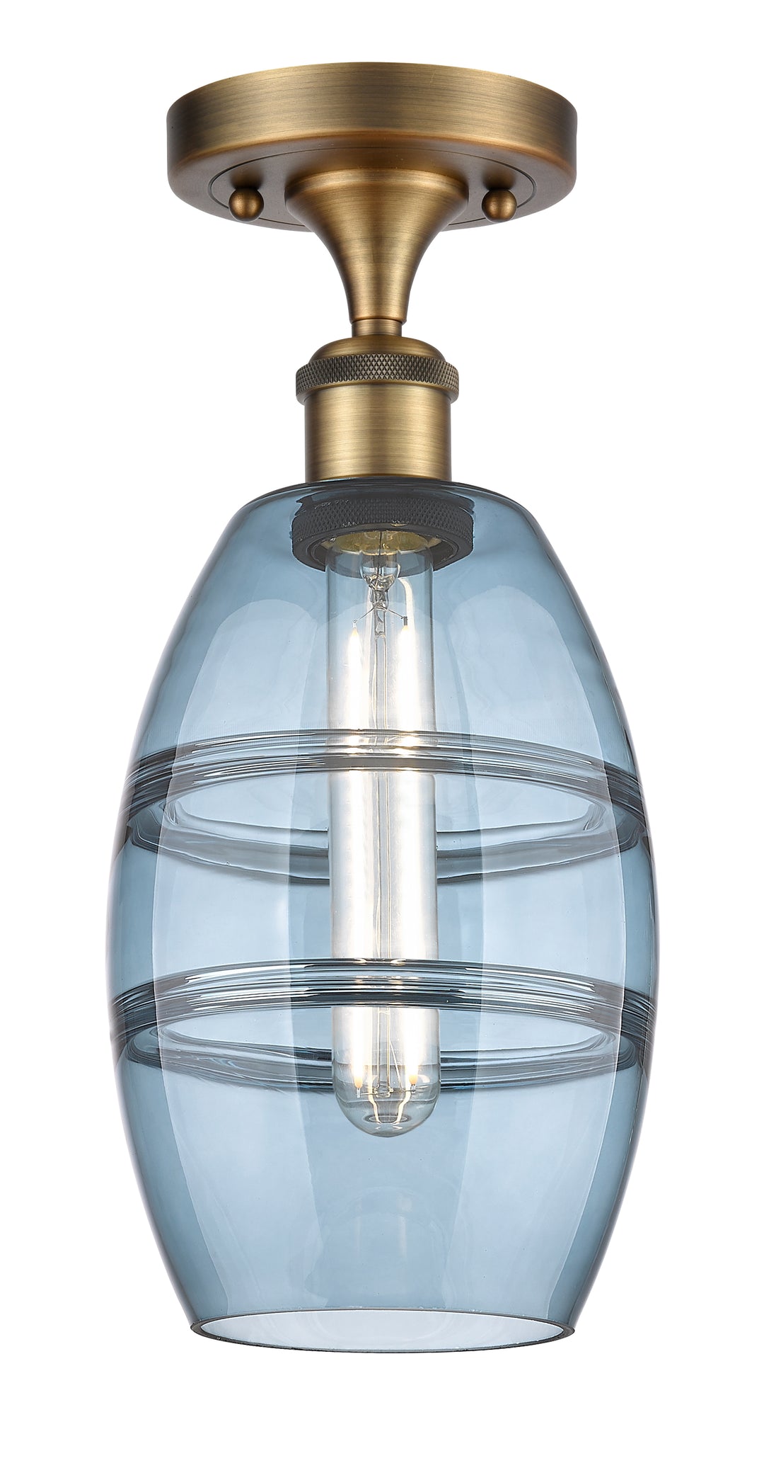 Innovations Lighting Vaz 6" Semi-Flush Mount - Brushed Brass