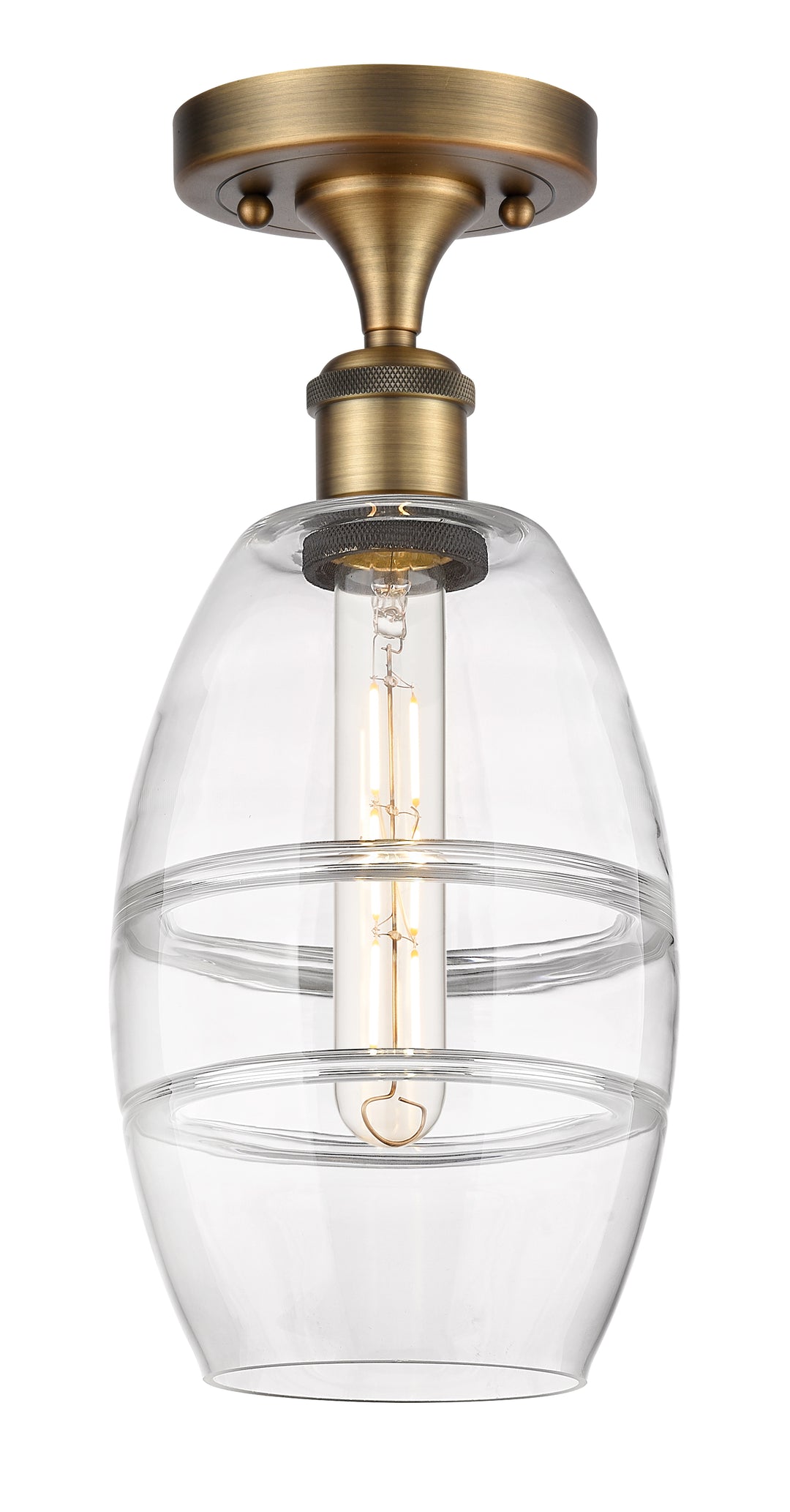 Innovations Lighting Vaz 6" Semi-Flush Mount - Brushed Brass