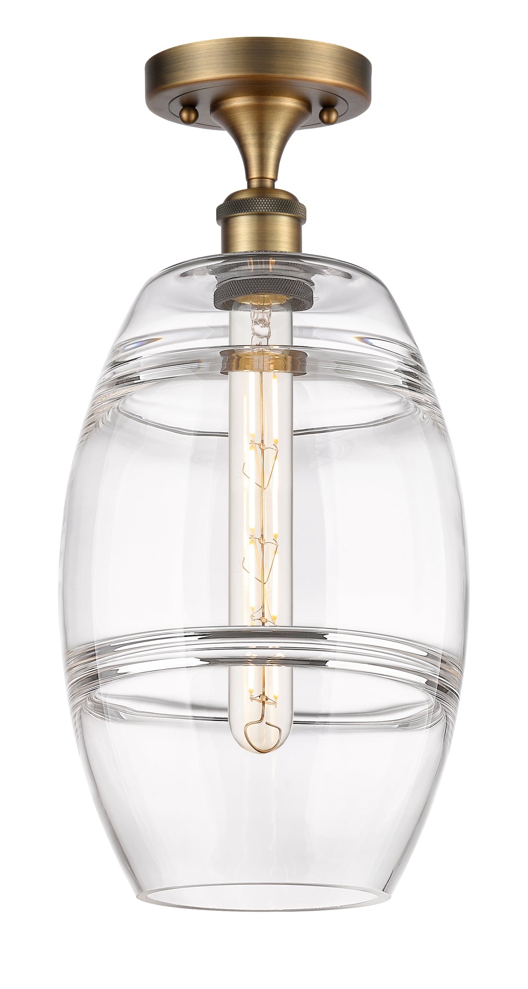 Innovations Lighting Vaz 8" Semi-Flush Mount - Brushed Brass