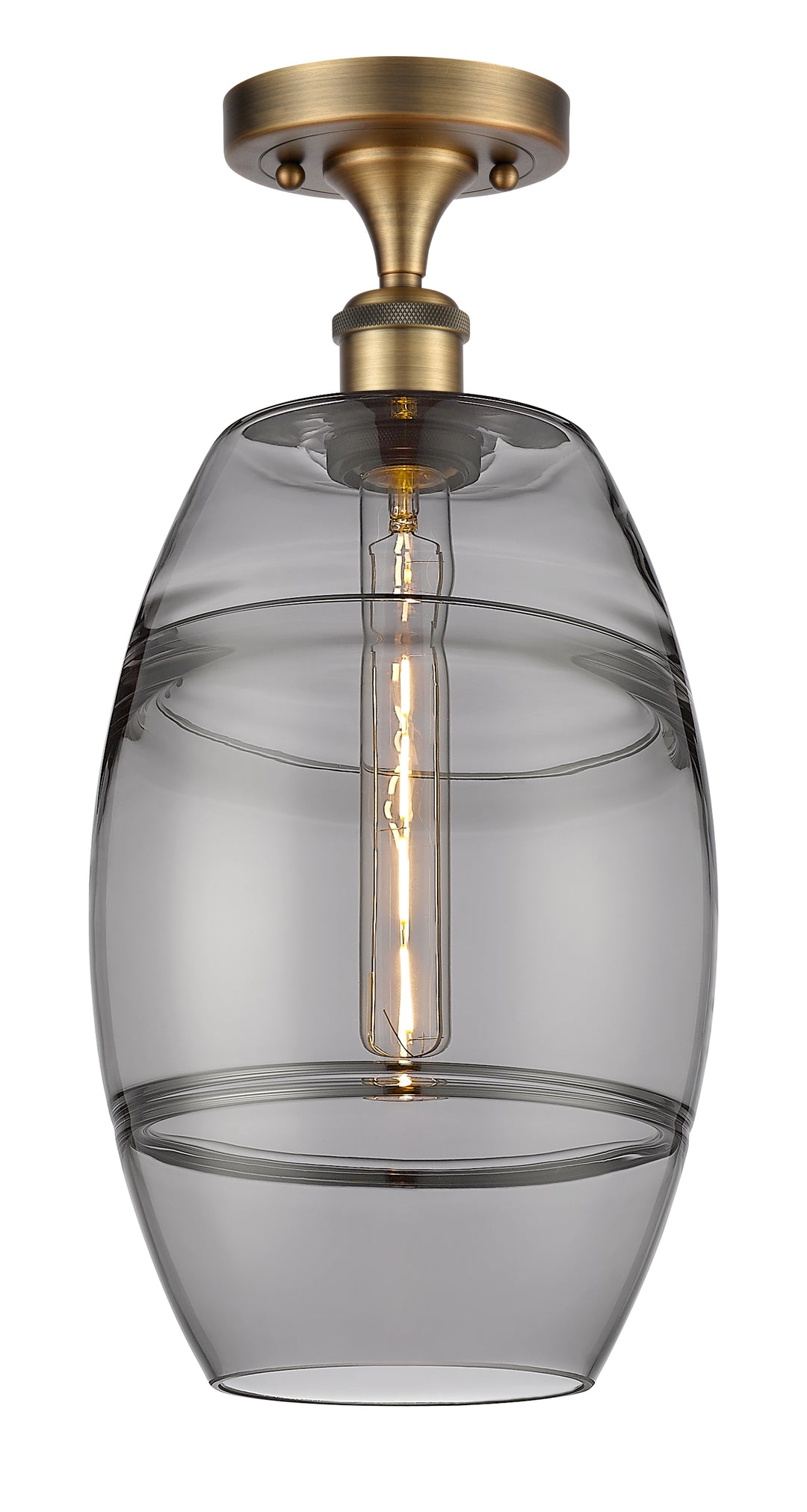 Innovations Lighting Vaz 8" Semi-Flush Mount - Brushed Brass