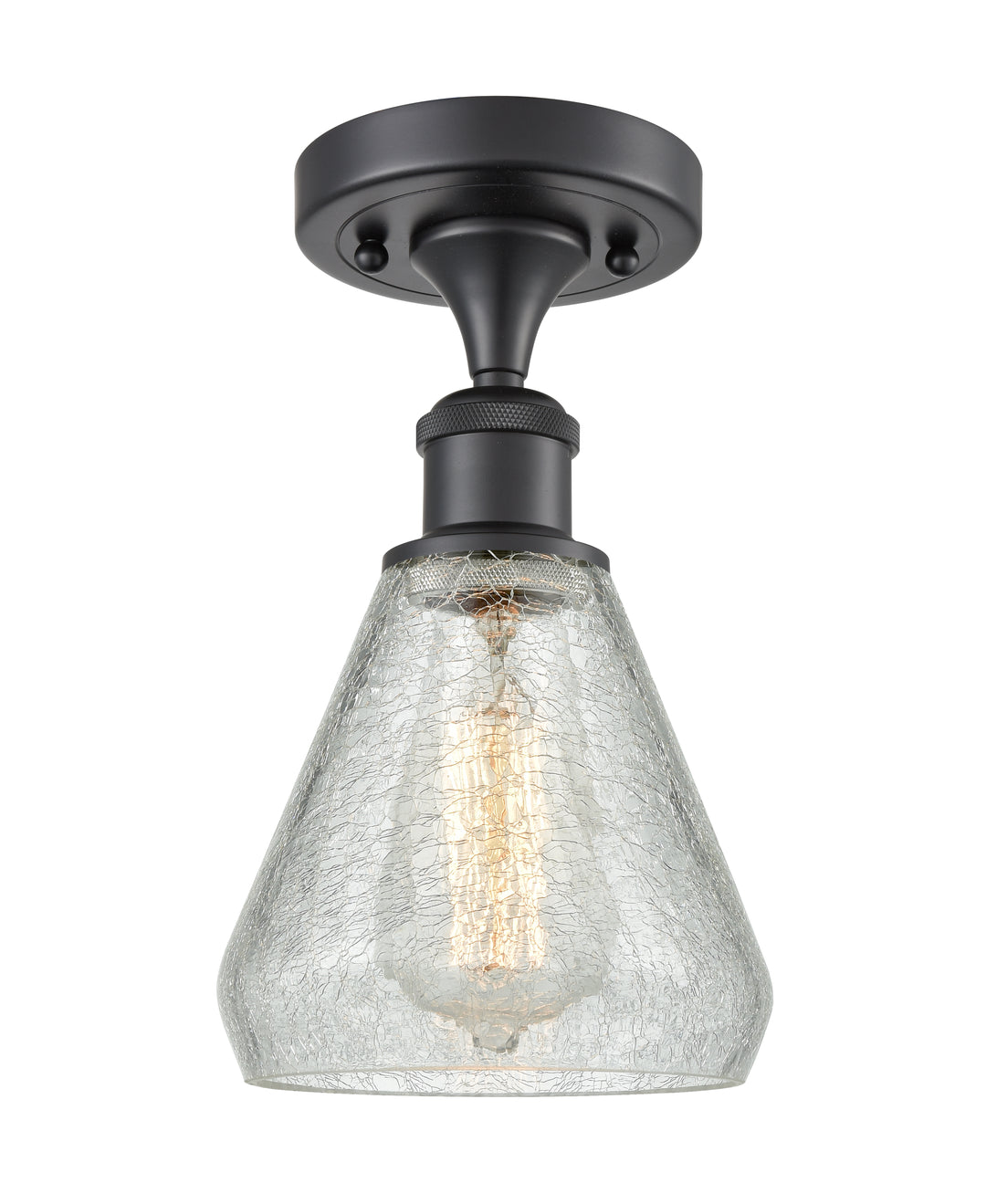 Innovations Lighting Conesus 6" Semi-Flush Mount - Matte Black
