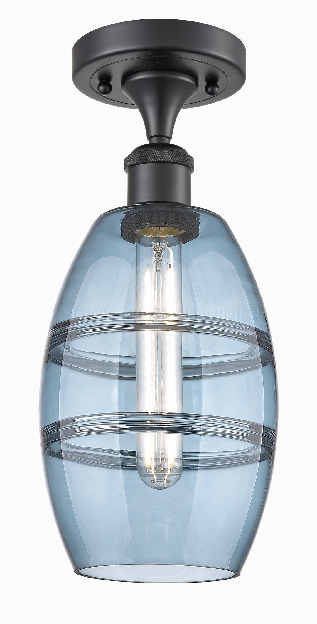 Innovations Lighting Vaz 6" Semi-Flush Mount - Matte Black