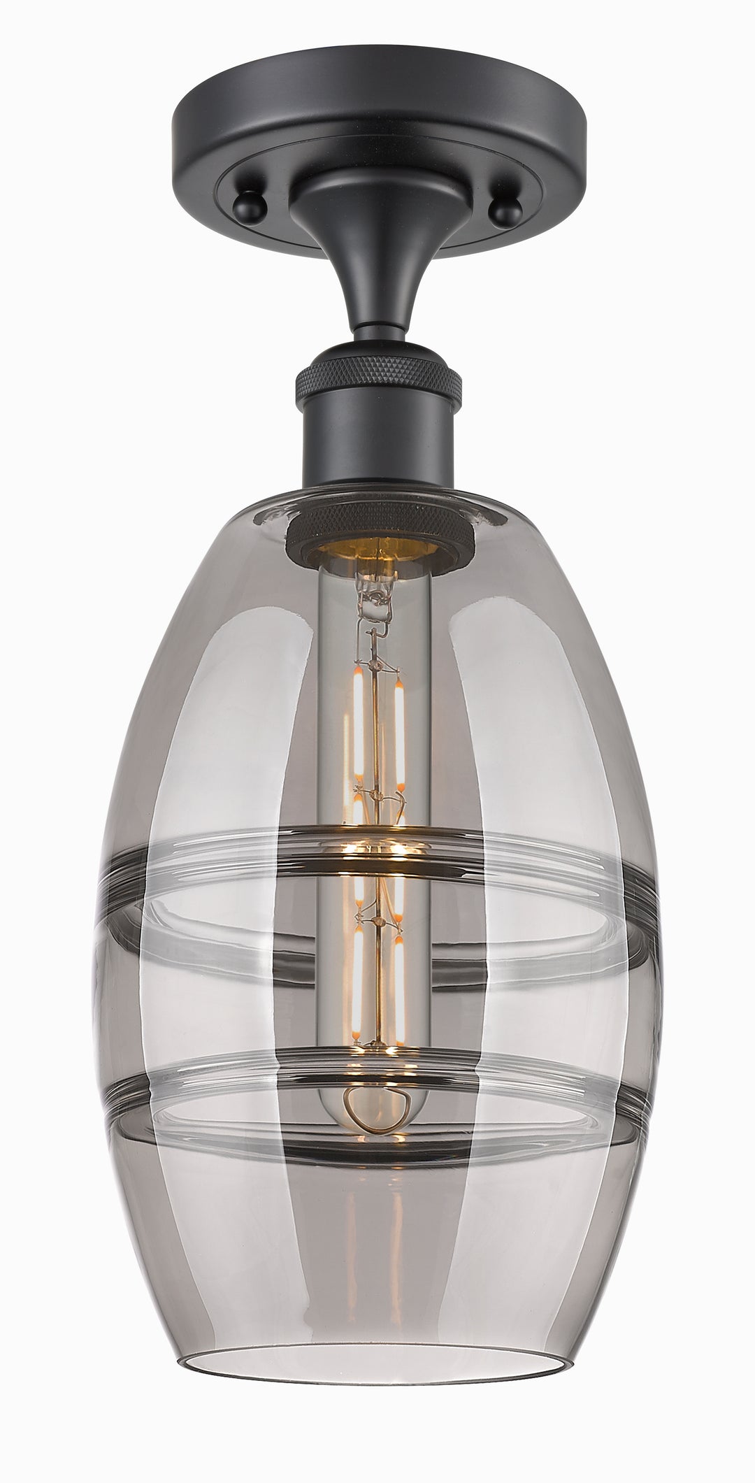 Innovations Lighting Vaz 6" Semi-Flush Mount - Matte Black