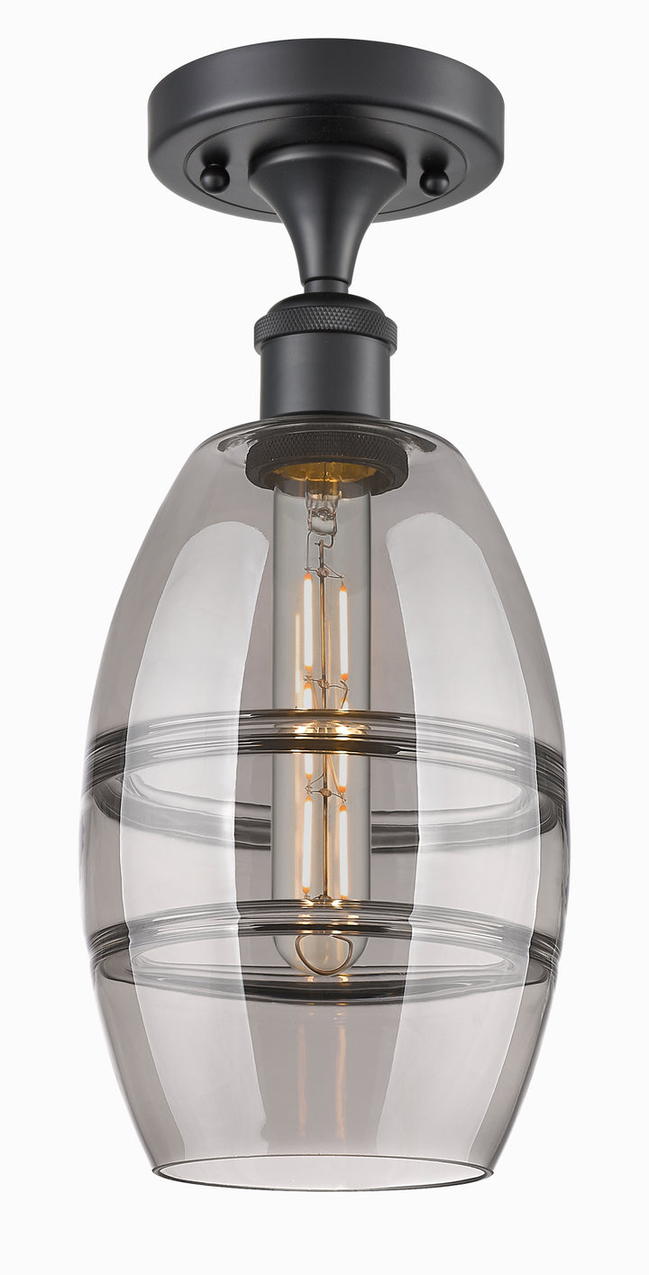 Innovations Lighting Vaz 6" Semi-Flush Mount - Matte Black