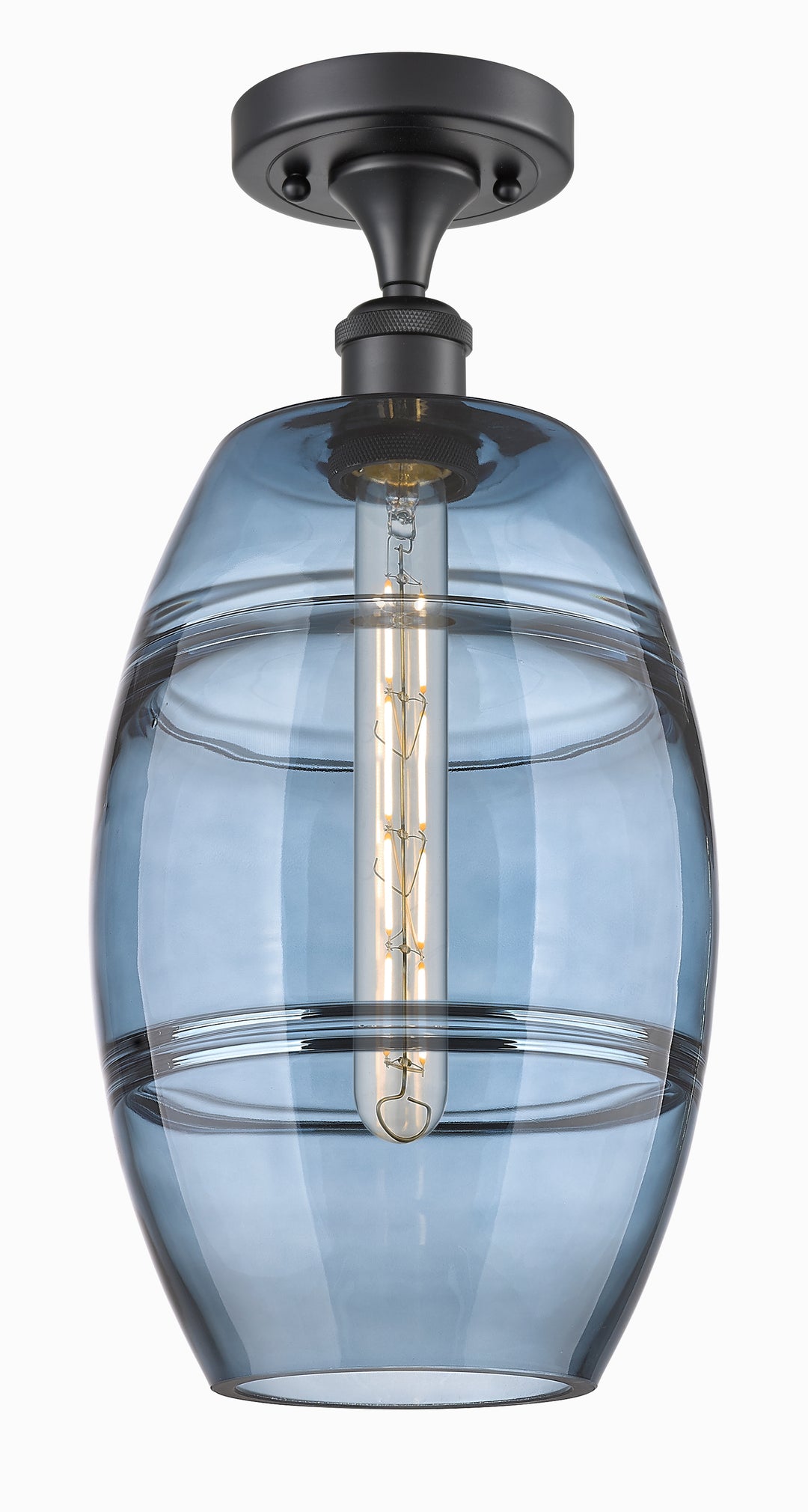Innovations Lighting Vaz 8" Semi-Flush Mount - Matte Black