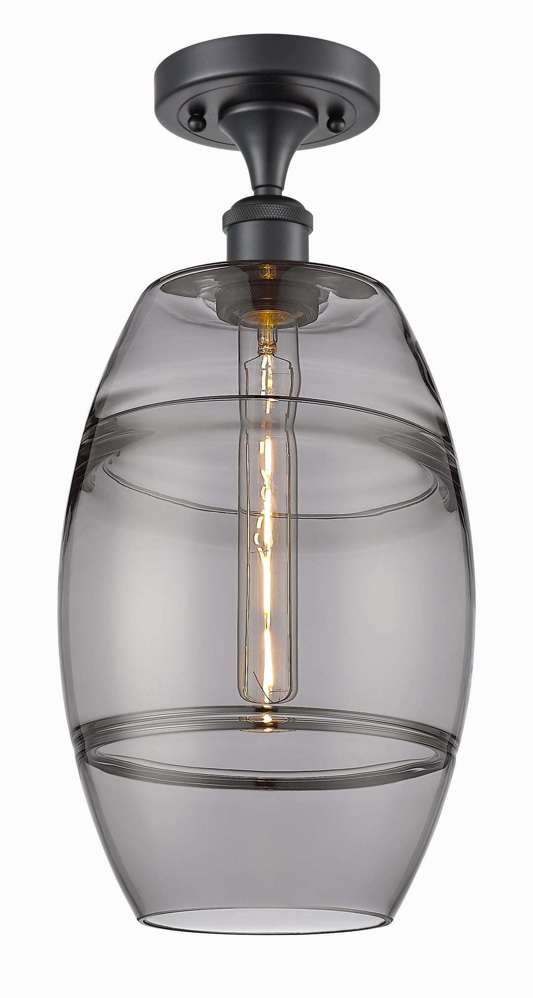 Innovations Lighting Vaz 8" Semi-Flush Mount - Matte Black