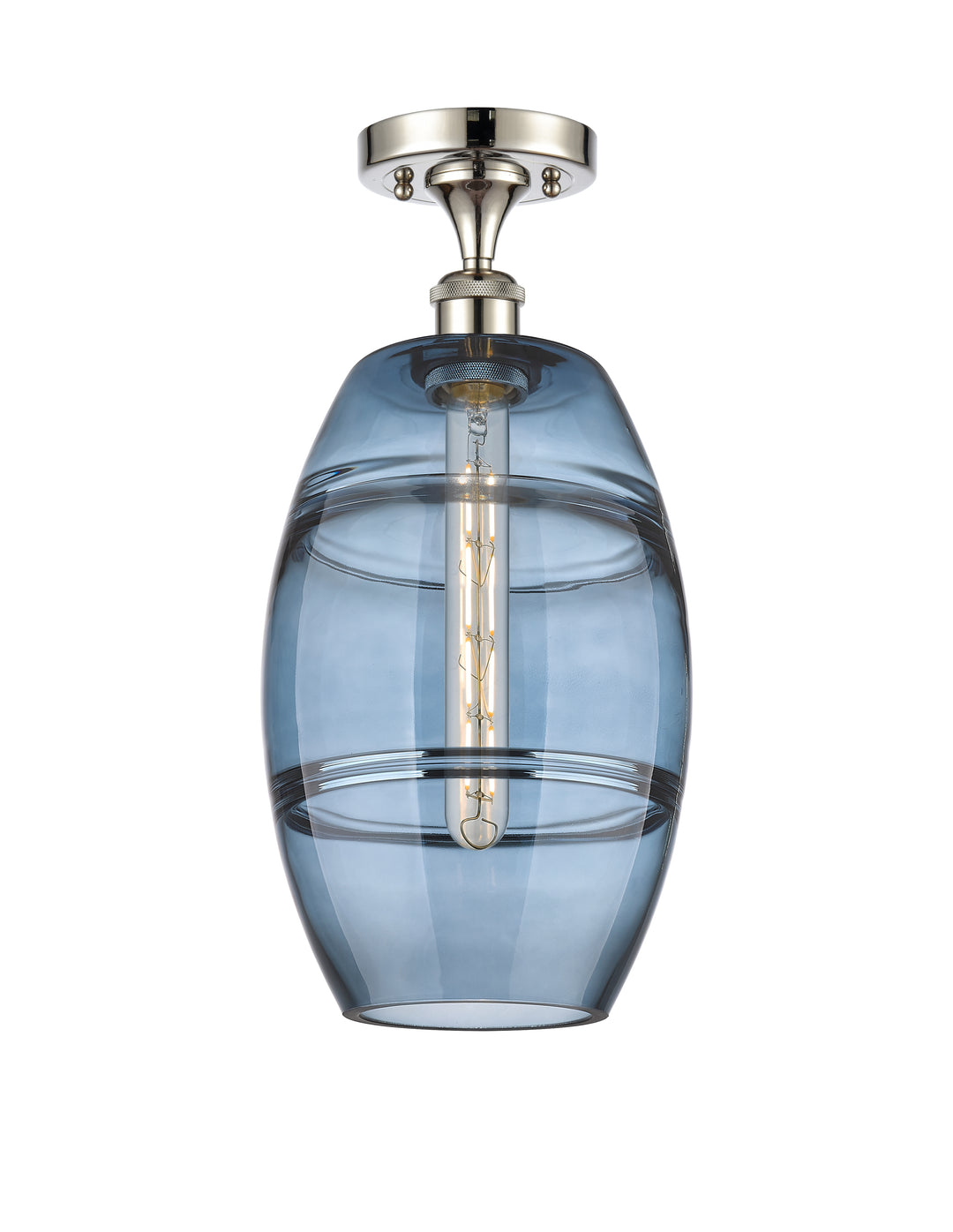 Innovations Lighting Vaz 8" Semi-Flush Mount - Polished Nickel