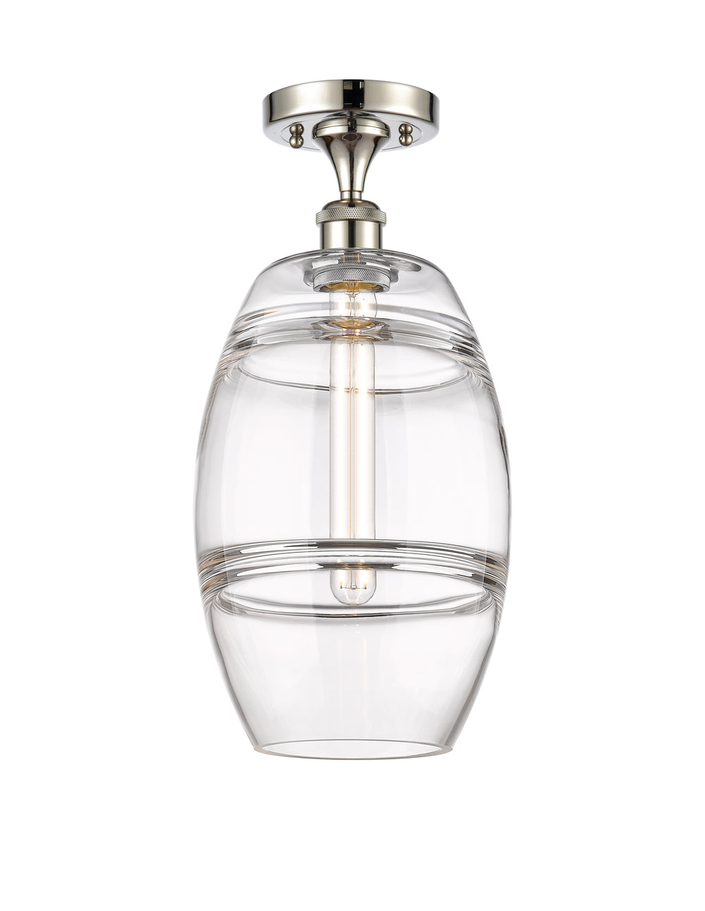 Innovations Lighting Vaz 8" Semi-Flush Mount - Polished Nickel