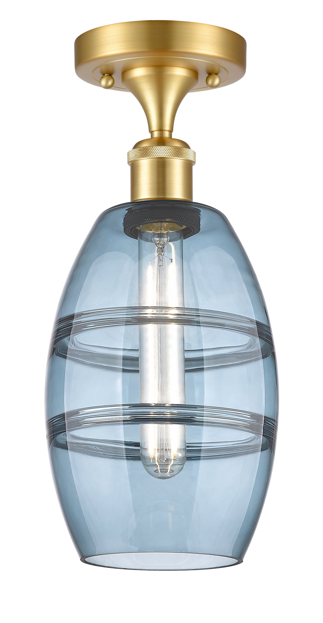 Innovations Lighting Vaz 6" Semi-Flush Mount - Satin Gold