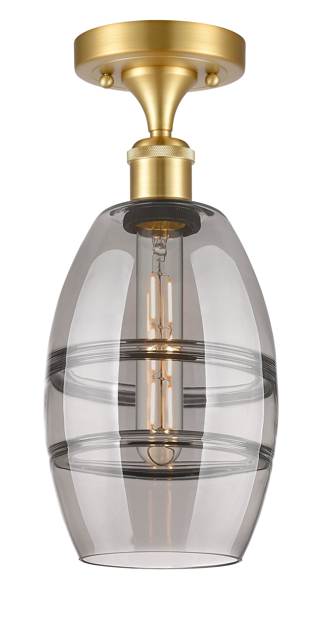 Innovations Lighting Vaz 6" Semi-Flush Mount - Satin Gold