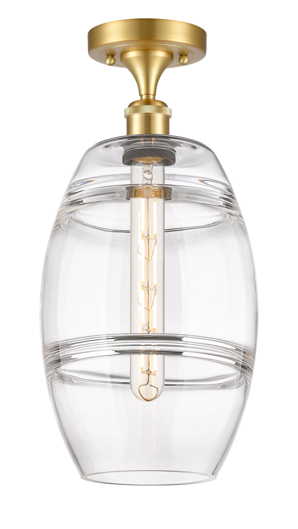 Innovations Lighting Vaz 8" Semi-Flush Mount - Satin Gold