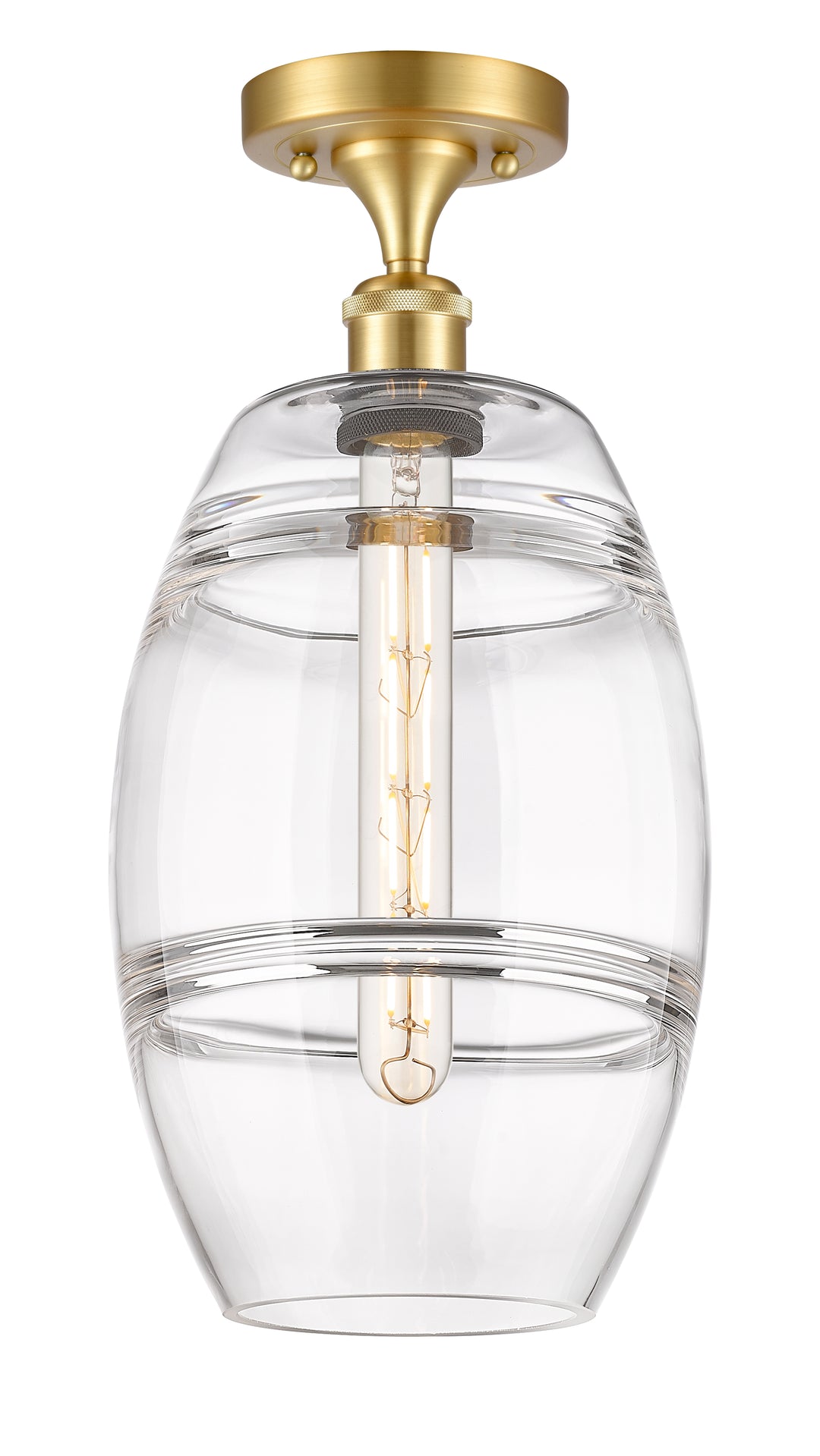 Innovations Lighting Vaz 8" Semi-Flush Mount - Satin Gold