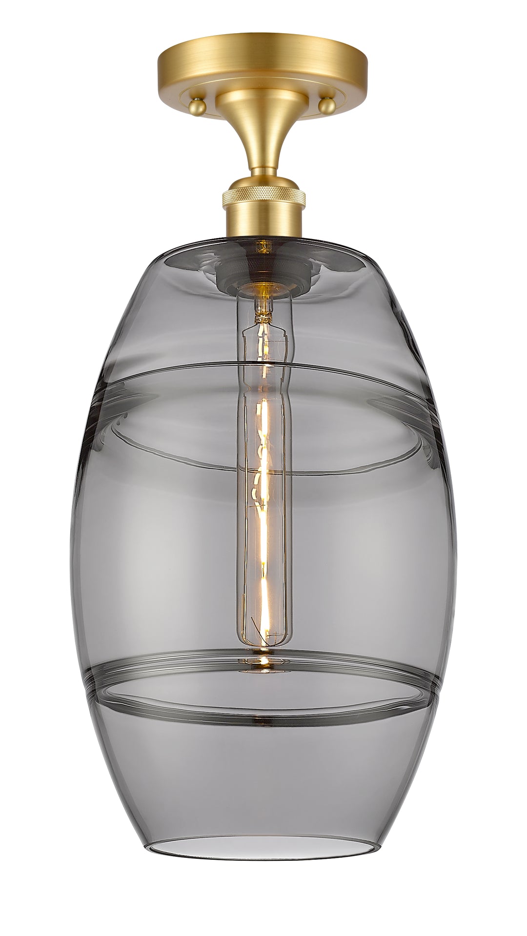 Innovations Lighting Vaz 8" Semi-Flush Mount - Satin Gold