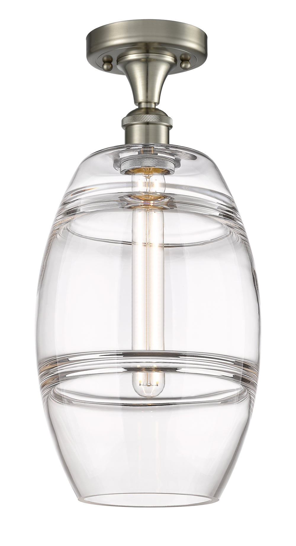 Innovations Lighting Vaz 8" Semi-Flush Mount - Brushed Satin Nickel