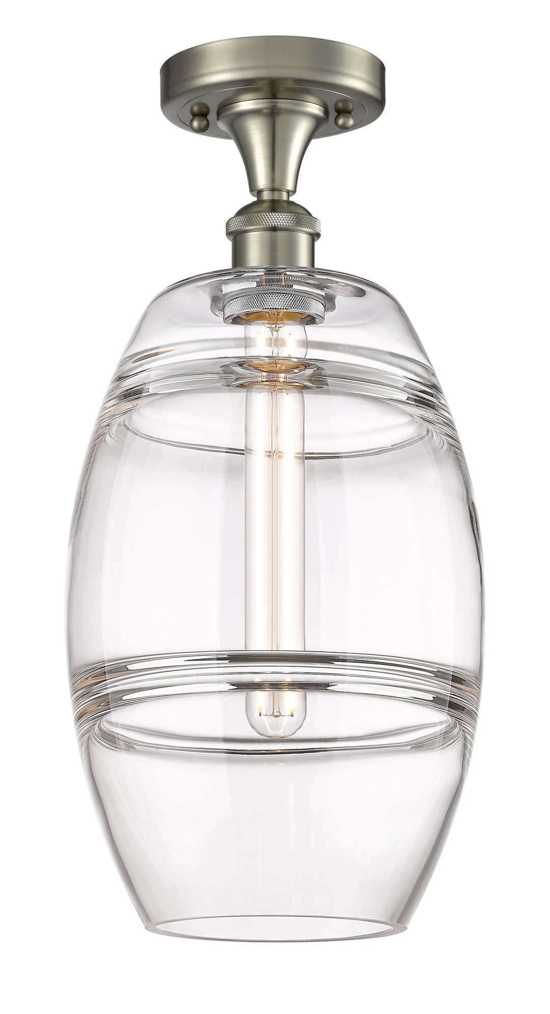 Innovations Lighting Vaz 8" Semi-Flush Mount - Brushed Satin Nickel