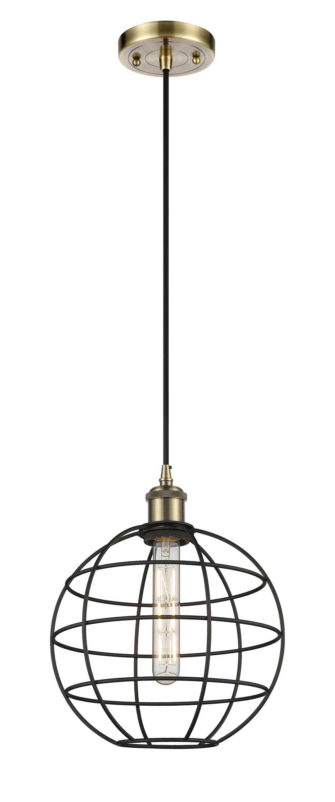 Innovations Lighting Lake Placid 10" Mini Pendant - Antique Brass