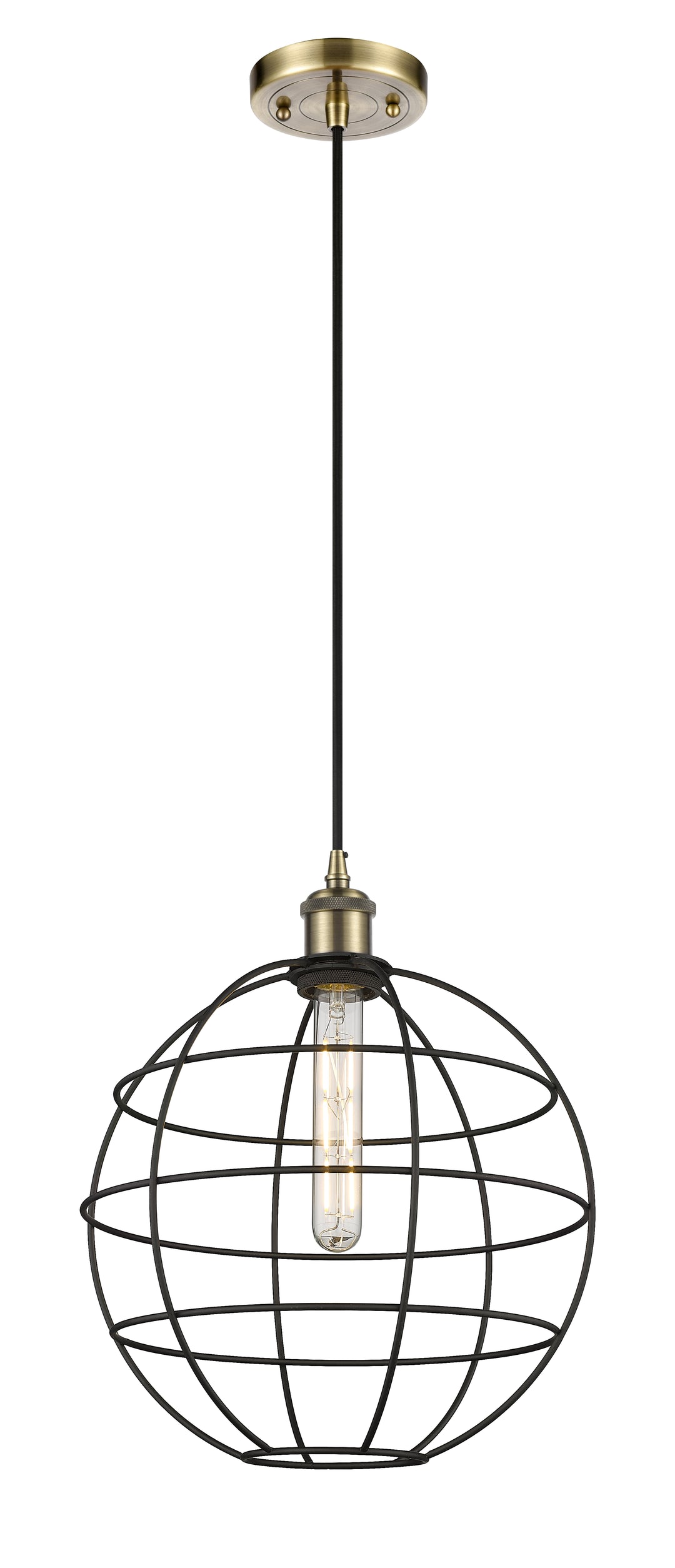 Innovations Lighting Lake Placid 12" Mini Pendant - Antique Brass