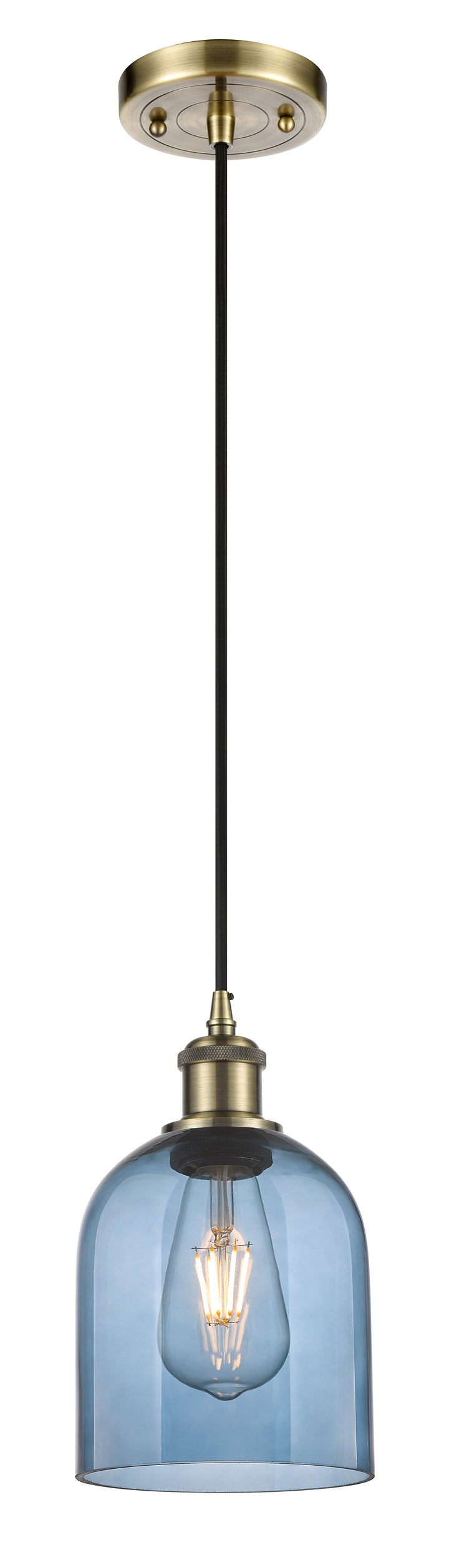 Innovations Lighting Bella 6" Mini Pendant - Antique Brass Mini-Pendants Innovations Lighting   