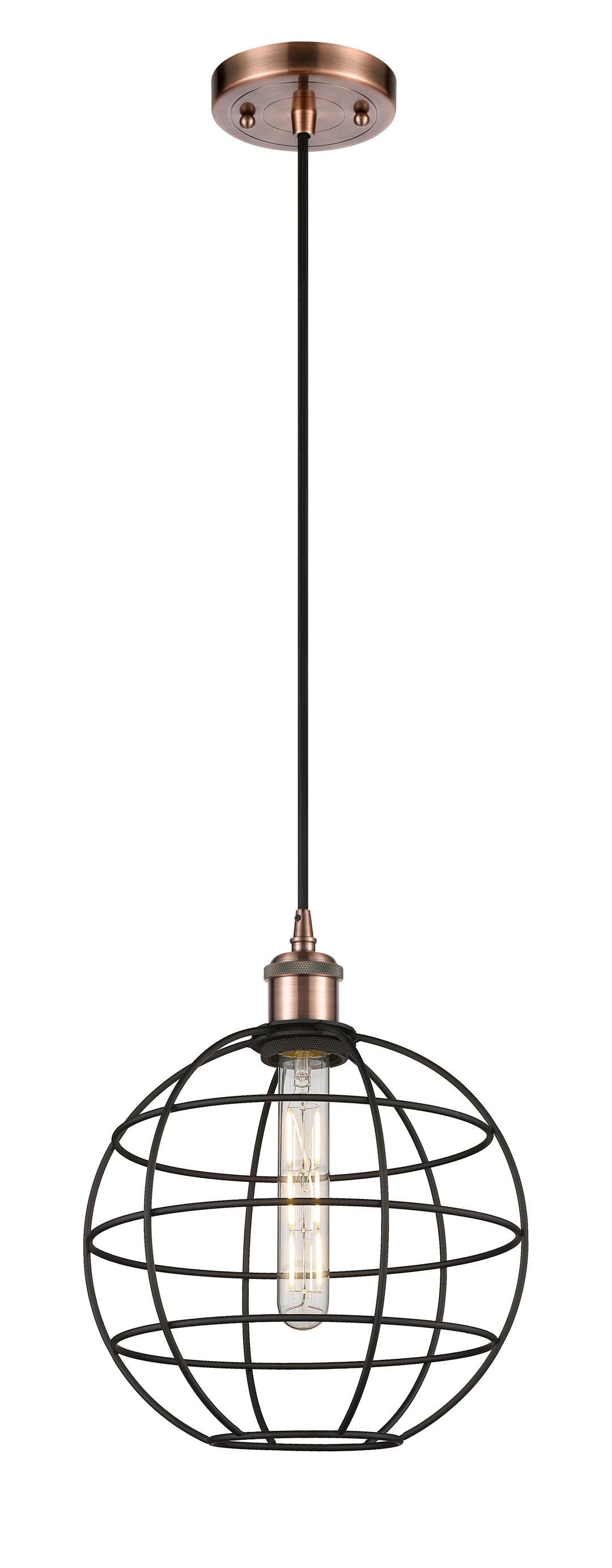 Innovations Lighting Lake Placid 10" Mini Pendant - Antique Copper