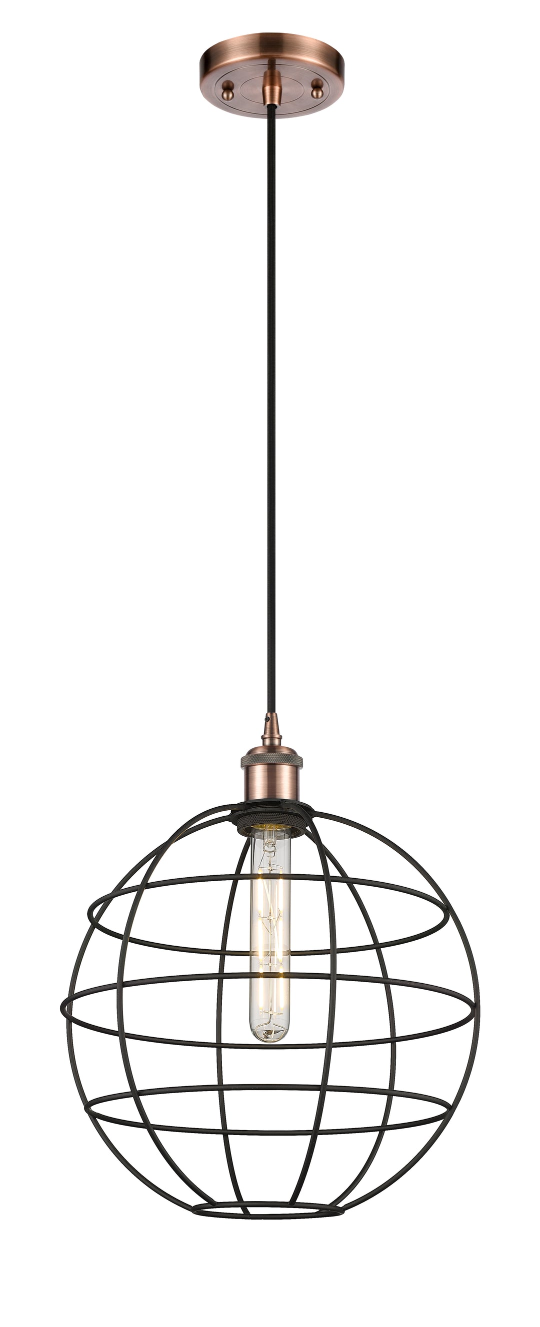 Innovations Lighting Lake Placid 12" Mini Pendant - Antique Copper