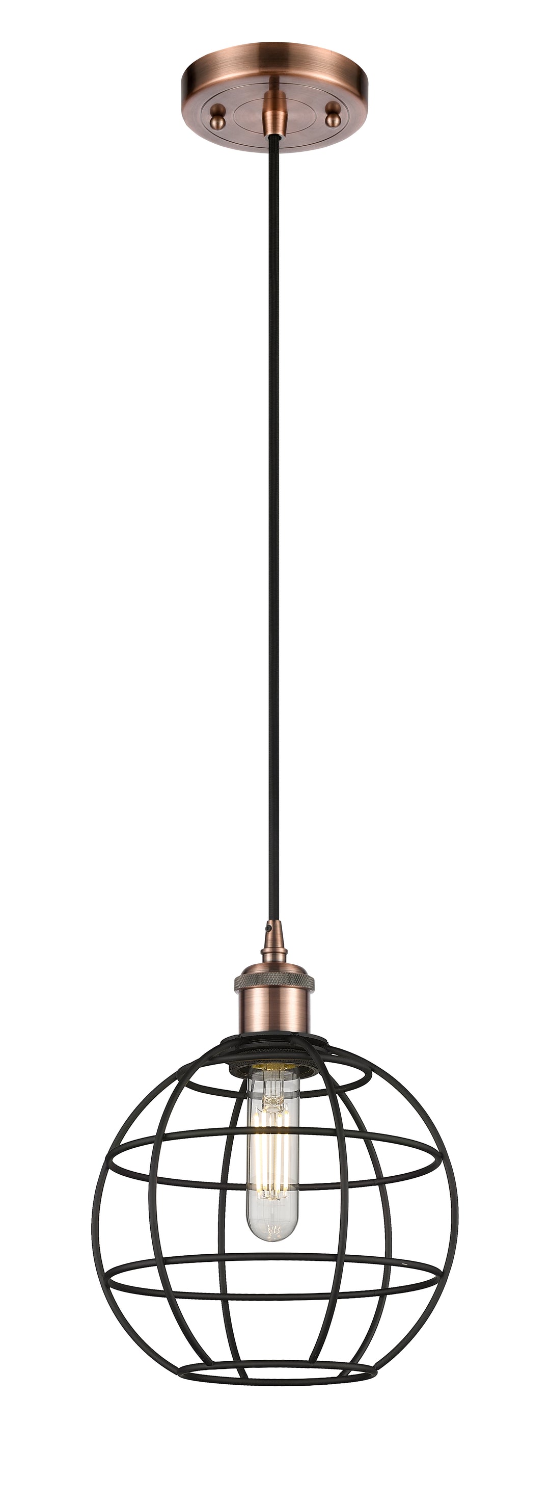 Innovations Lighting Lake Placid 8" Mini Pendant - Antique Copper