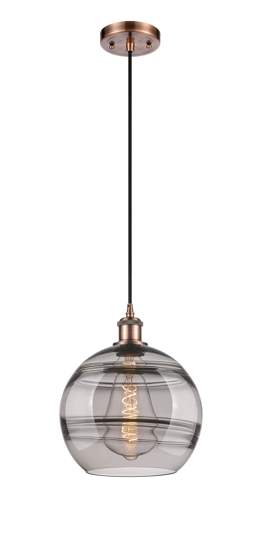 Innovations Lighting Rochester 10" Mini Pendant - Antique Copper Mini-Pendants Innovations Lighting   