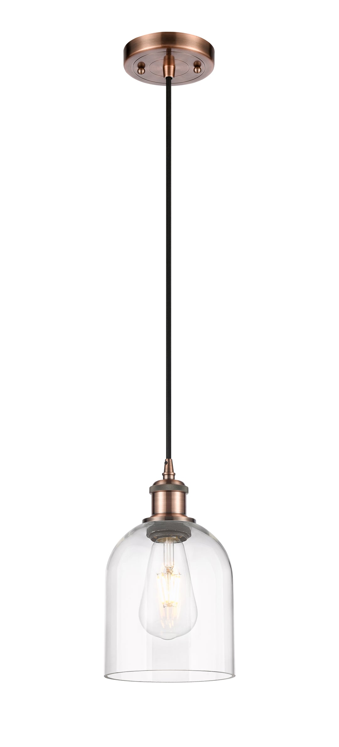 Innovations Lighting Bella 6" Mini Pendant - Antique Copper Mini-Pendants Innovations Lighting   