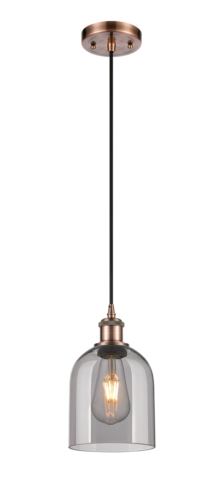 Innovations Lighting Bella 6" Mini Pendant - Antique Copper Mini-Pendants Innovations Lighting   