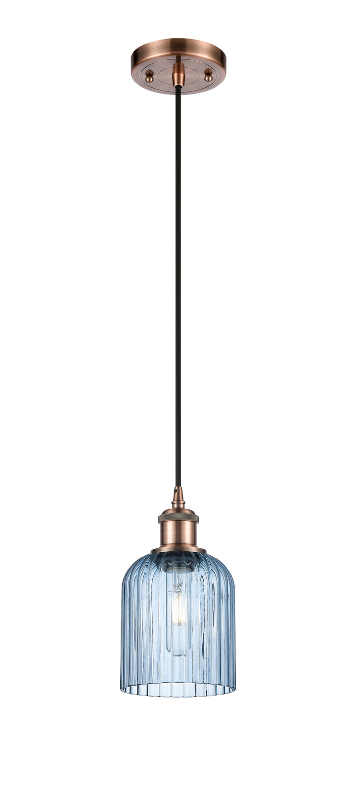 Innovations Lighting Bridal Veil 5" Mini Pendant - Antique Copper Mini-Pendants Innovations Lighting   