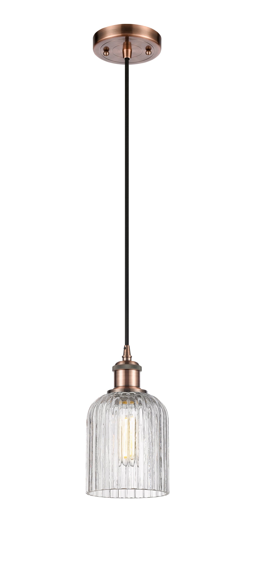 Innovations Lighting Bridal Veil 5" Mini Pendant - Antique Copper Mini-Pendants Innovations Lighting   