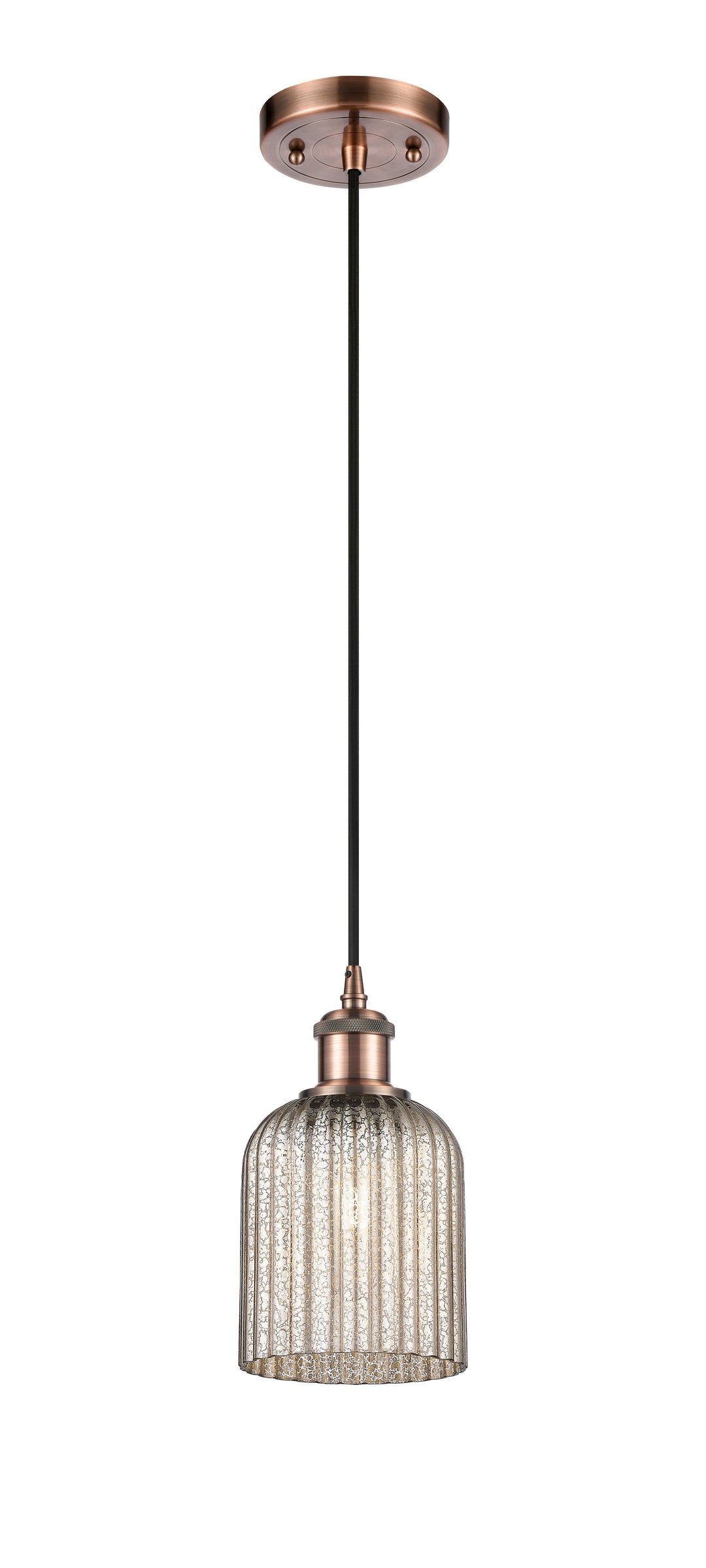 Innovations Lighting Bridal Veil 5" Mini Pendant - Antique Copper Mini-Pendants Innovations Lighting   