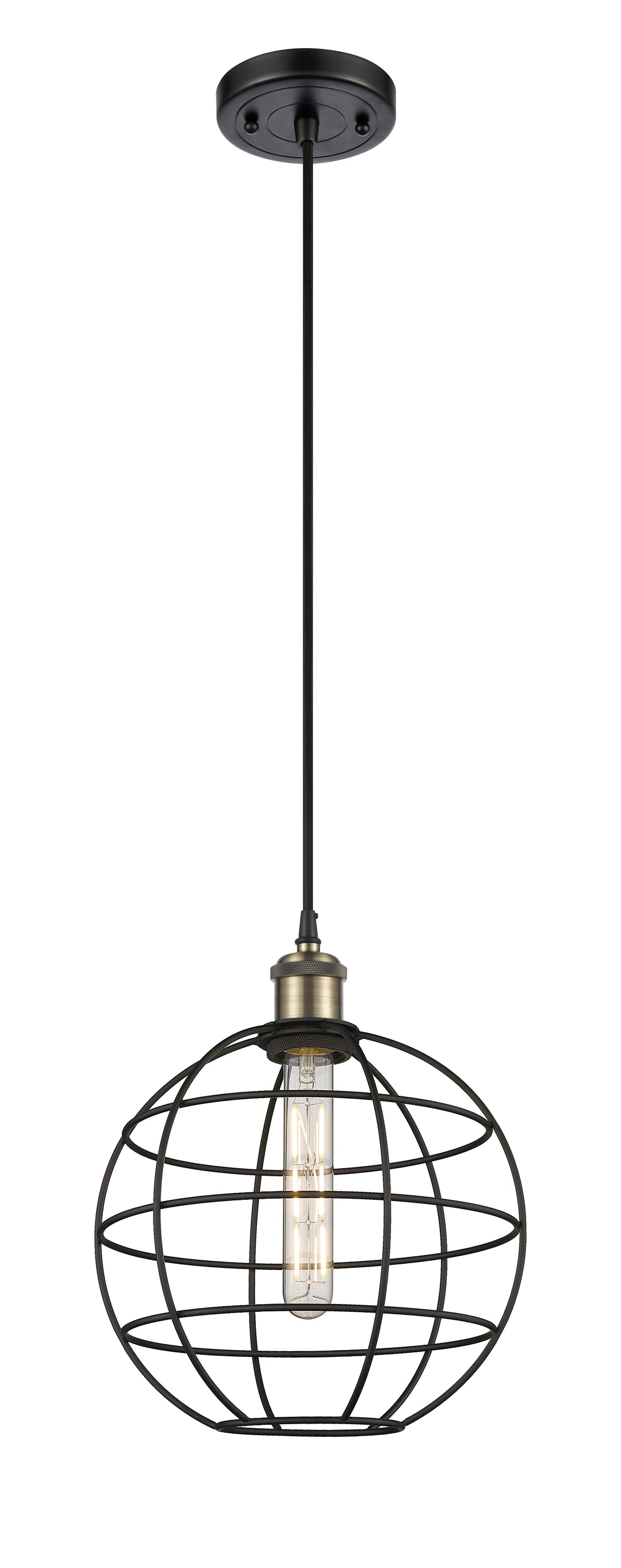 Innovations Lighting Lake Placid 10" Mini Pendant - Black Antique Brass