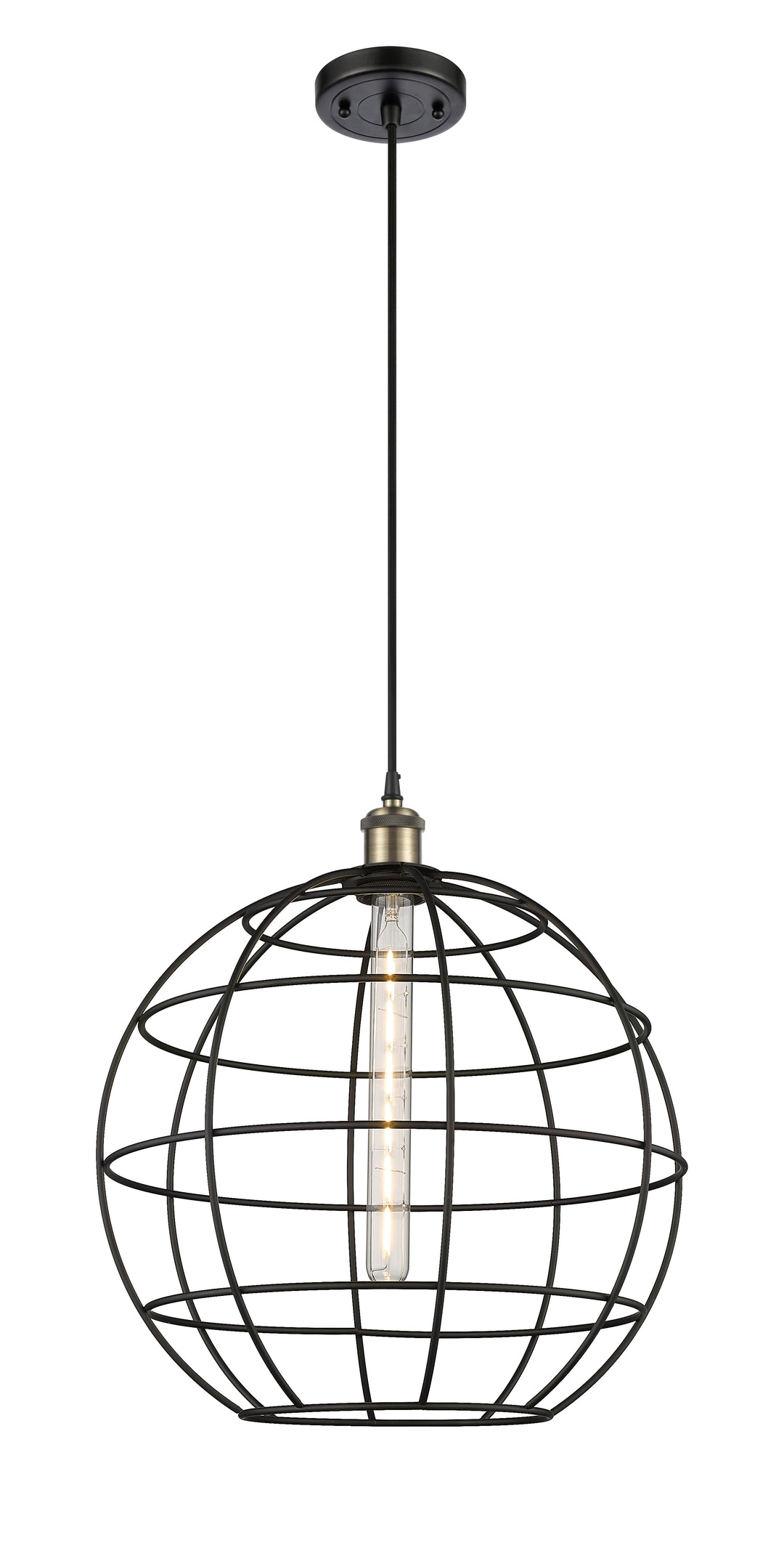 Innovations Lighting Lake Placid 16" Mini Pendant - Black Antique Brass
