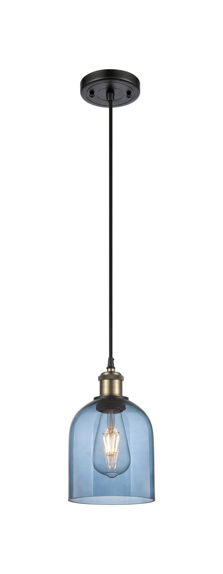 Innovations Lighting Bella 6" Mini Pendant - Black Antique Brass Mini-Pendants Innovations Lighting   