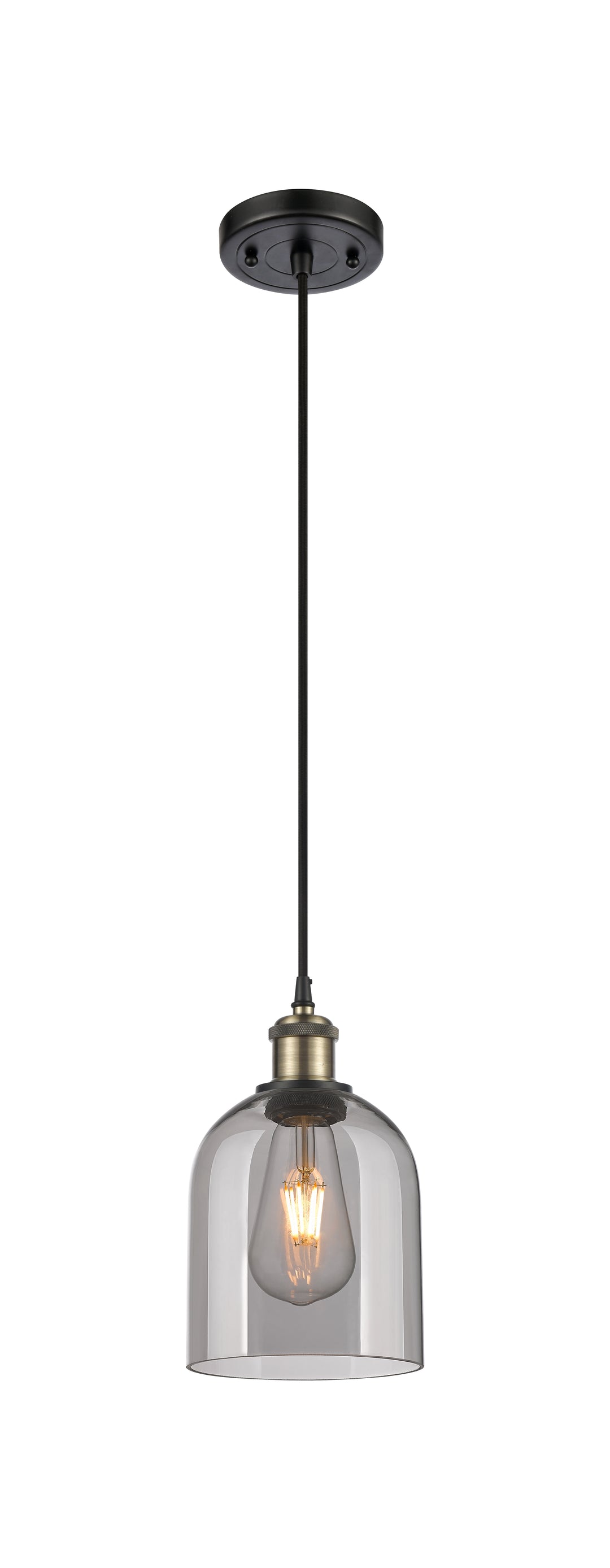 Innovations Lighting Bella 6" Mini Pendant - Black Antique Brass Mini-Pendants Innovations Lighting   