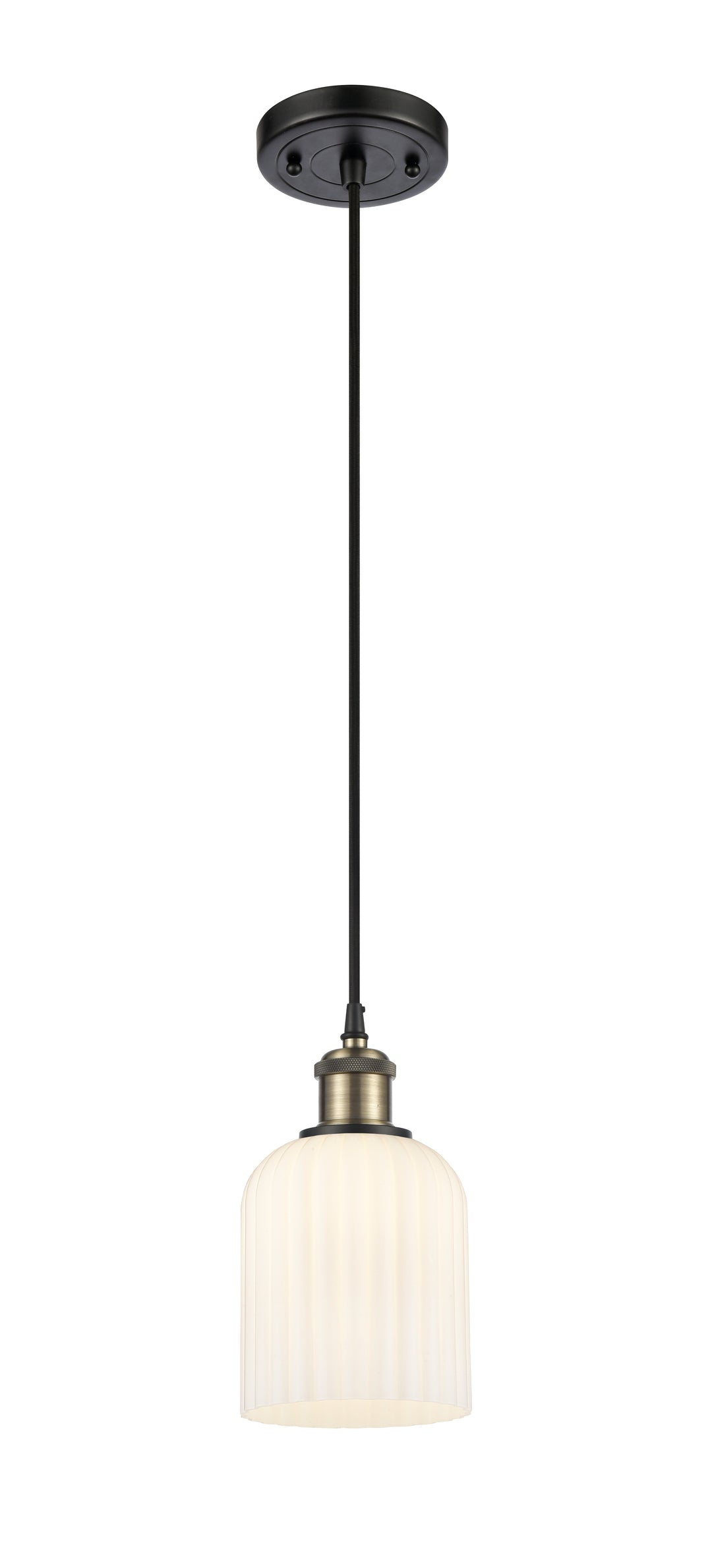 Innovations Lighting Bridal Veil 5" Mini Pendant - Black Antique Brass Mini-Pendants Innovations Lighting   