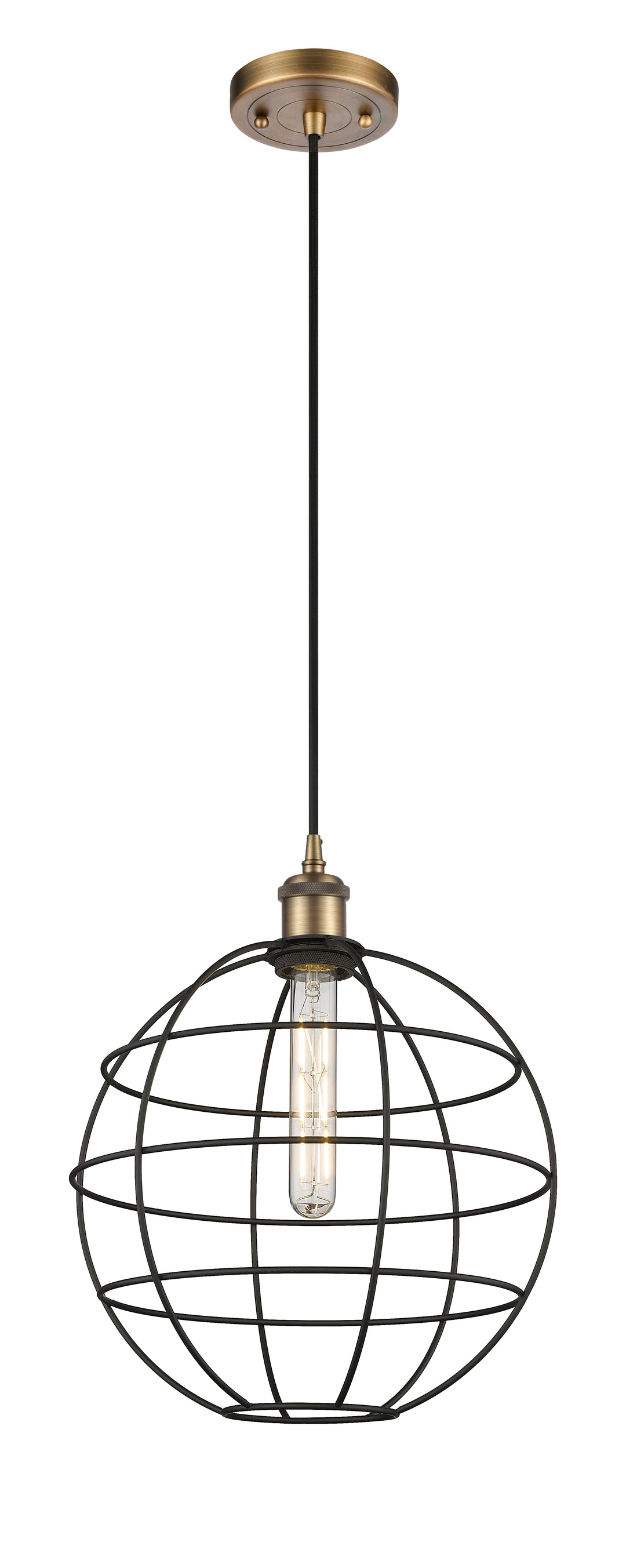 Innovations Lighting Lake Placid 12" Mini Pendant - Brushed Brass