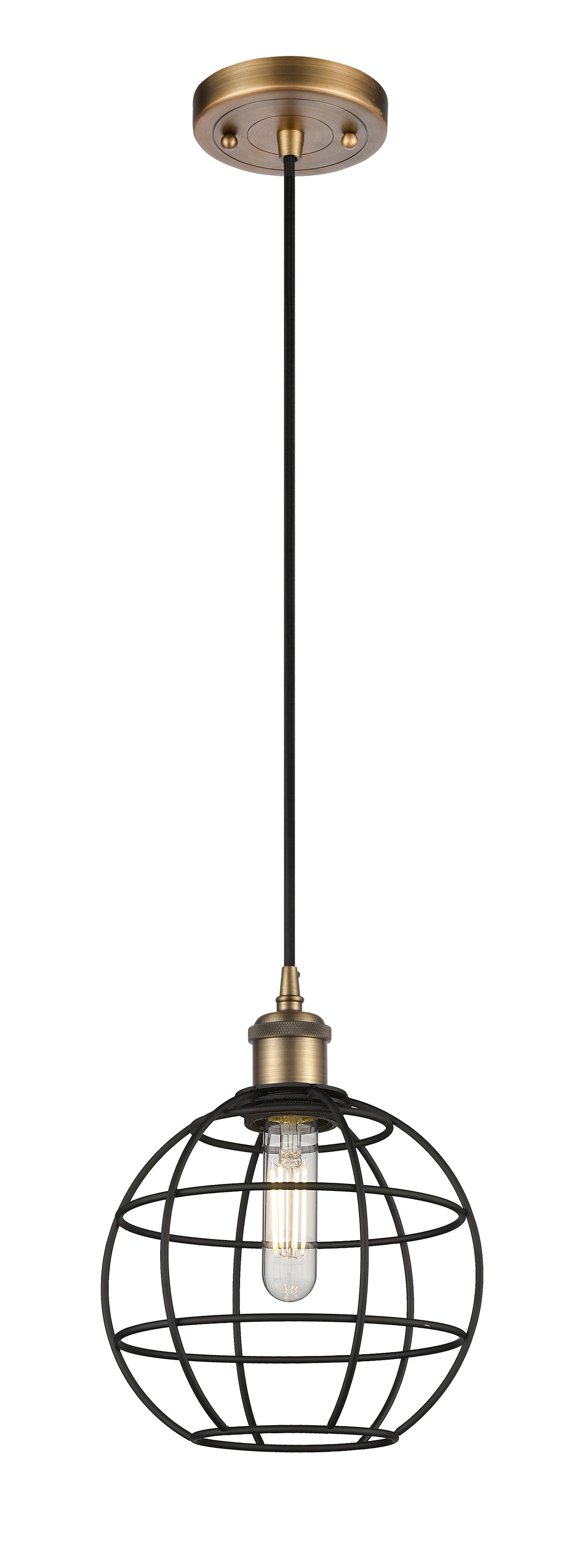 Innovations Lighting Lake Placid 8" Mini Pendant - Brushed Brass