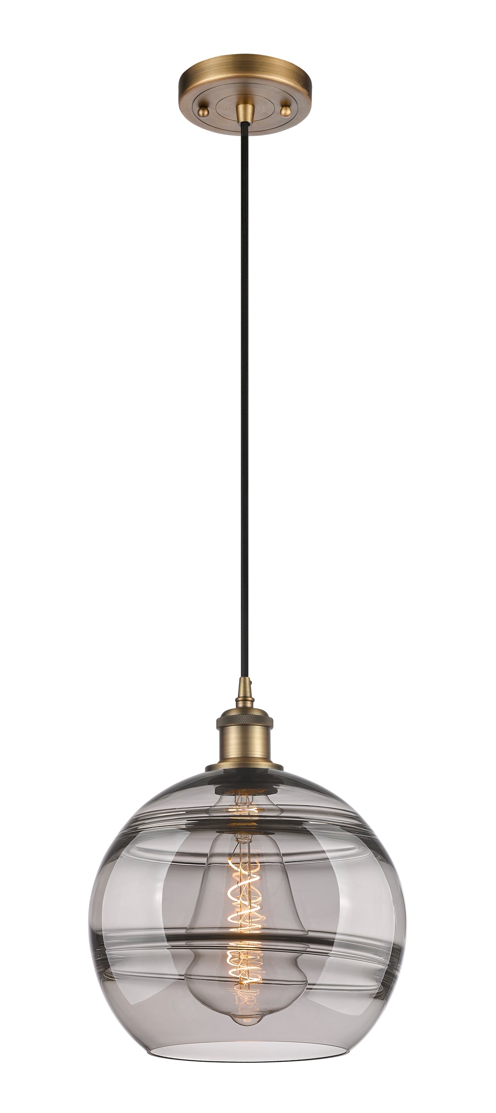 Innovations Lighting Rochester 10" Mini Pendant - Brushed Brass Mini-Pendants Innovations Lighting   